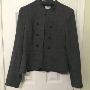 NWT Tahari ASL Women's Plaid Double Peplum Jacket Size 8